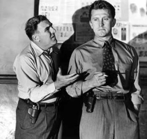Junto a Kirk Douglas, en Detective Story, 1951